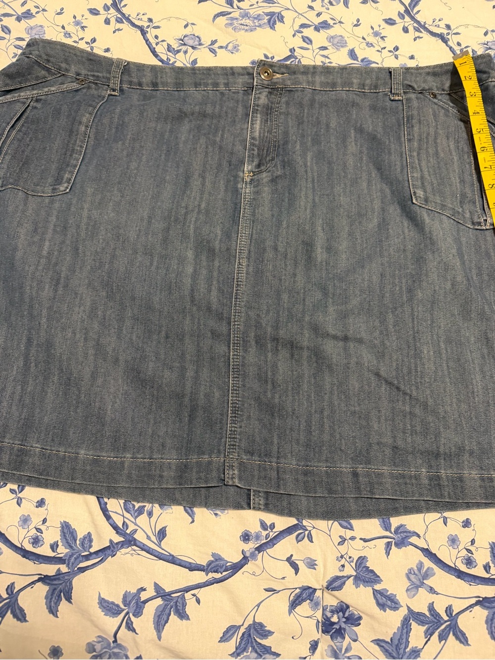 Cato Light Blue Denim Midi Skirt - Picture 1 of 4